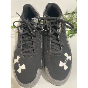 Under Armour Mens Black & Gray Cleats Size 9